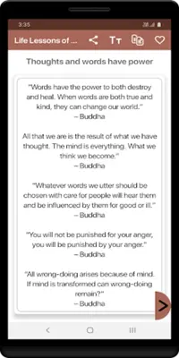 Life Lessons of Buddha android App screenshot 1